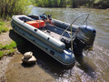 Водомётная нога мотора Yamaha 70 на лодке Абакан 480