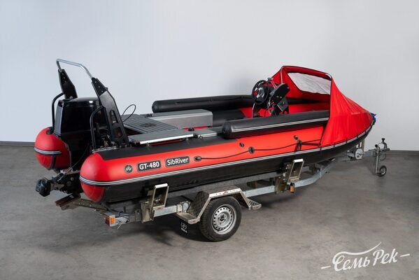 Лодка Sibriver GT 480 мотор Tohatsu 50, прямоток JWO 140