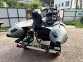 Корма лодки Солар 380, мотор Marlin и прицеп